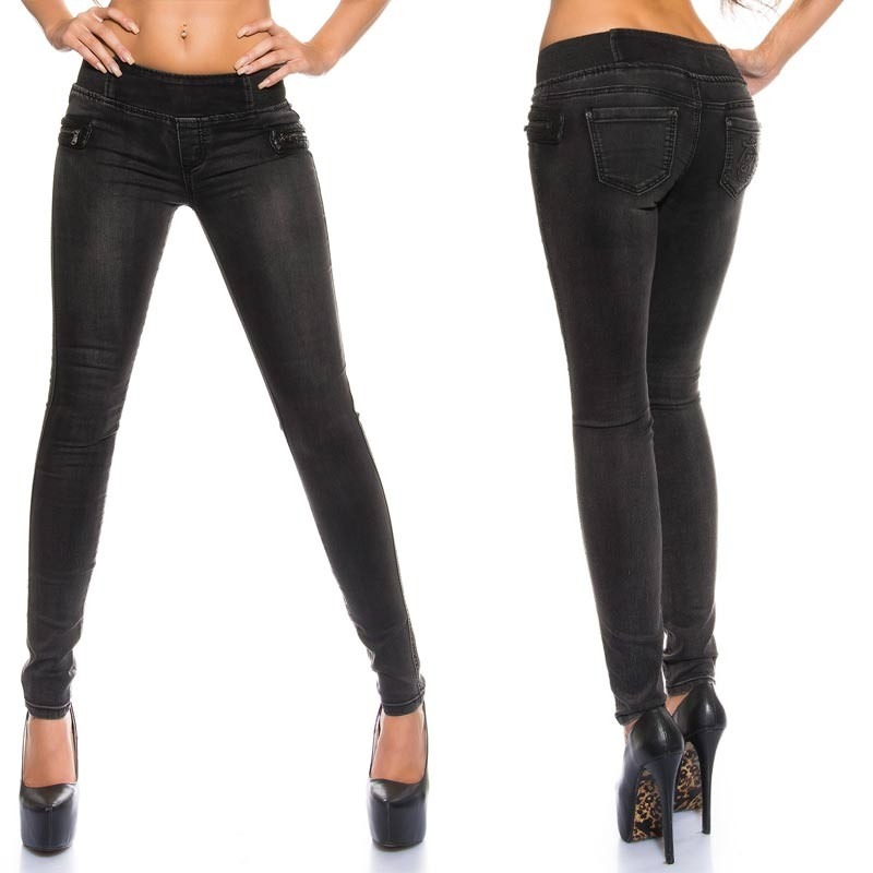 black high waisted super skinny jeans